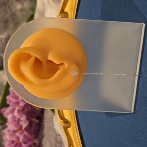 Sterling Silver Thread Heart Drop Earrings Brand New In Box